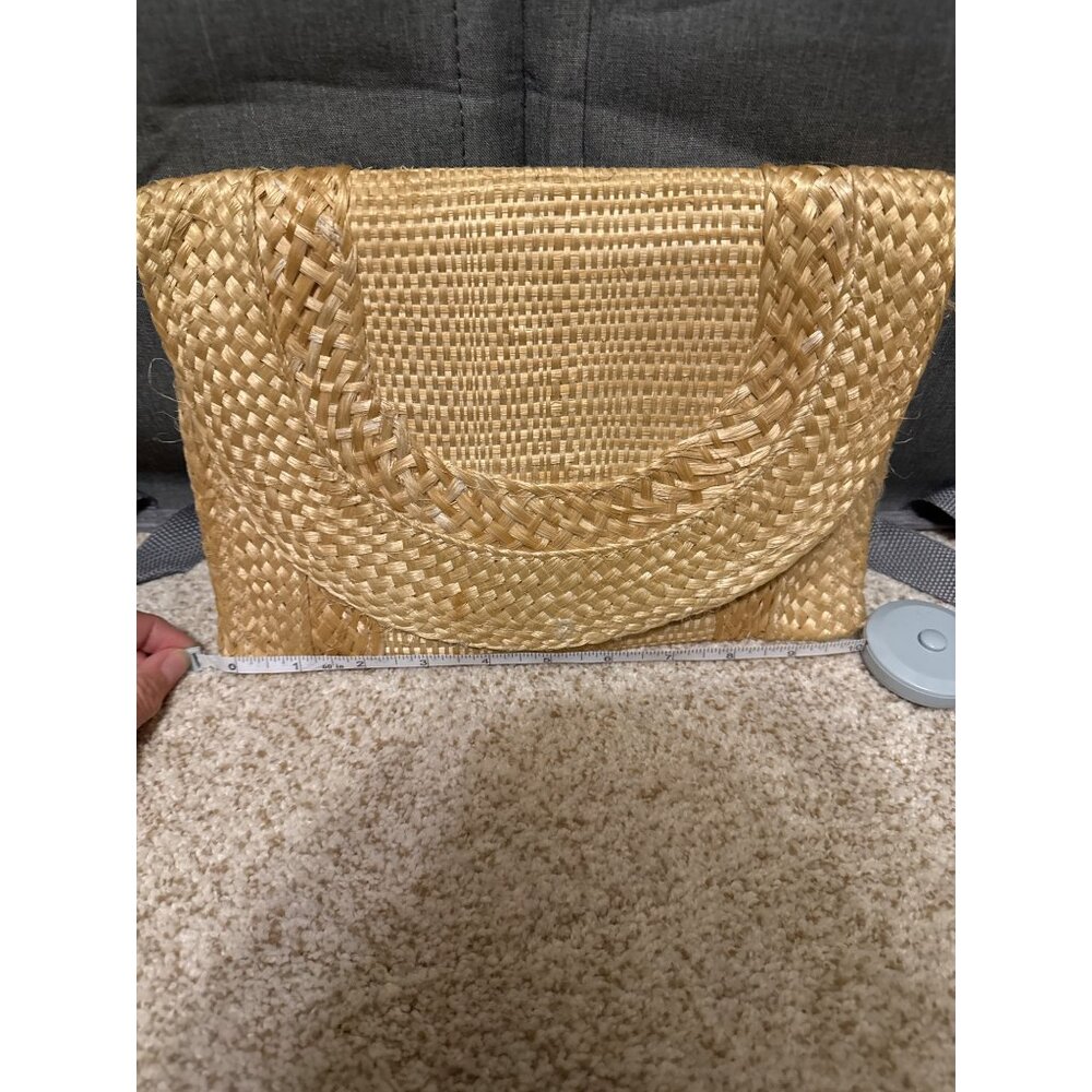 Vintage straw clutch